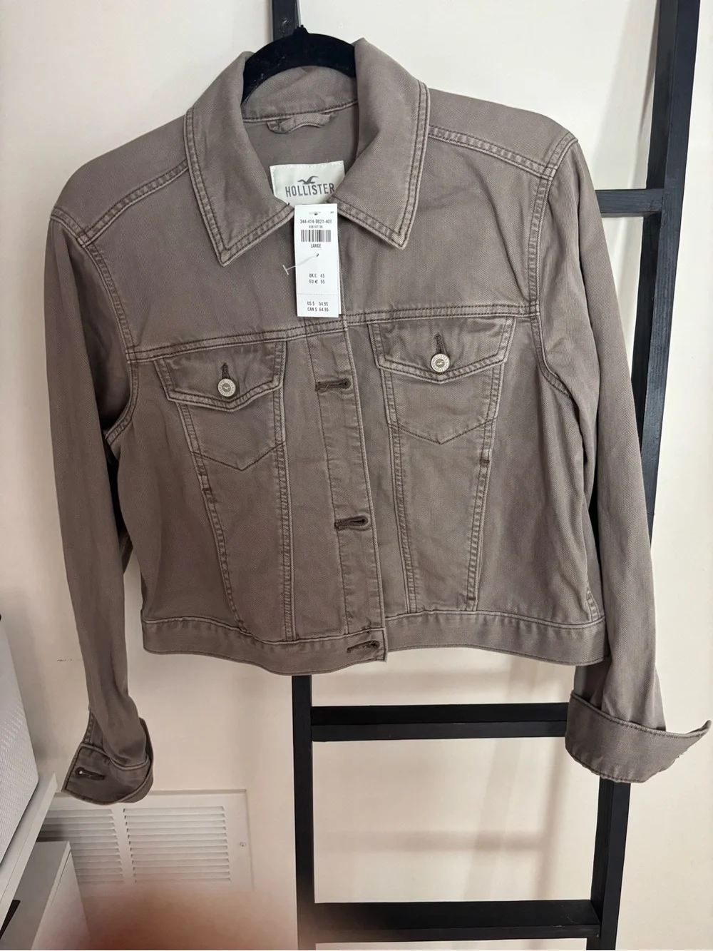Hollister Taupe Denim Jacket - Picture 2 of 4